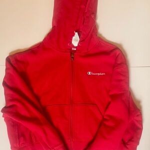 Champion Red Zip-Up Hoodie